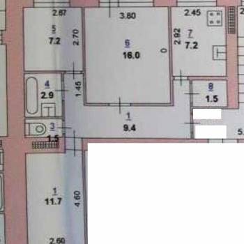 Продается 3-х комнатная квартира, 60 м²