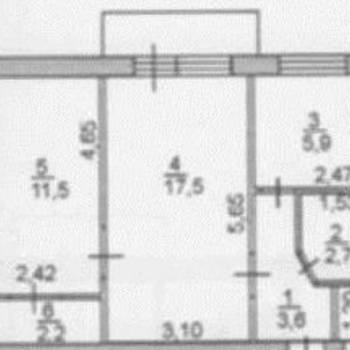 Продается 3-х комнатная квартира, 45 м²