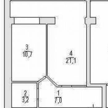 Продается 1-комнатная квартира, 43 м²