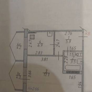 Продается 1-комнатная квартира, 37,5 м²