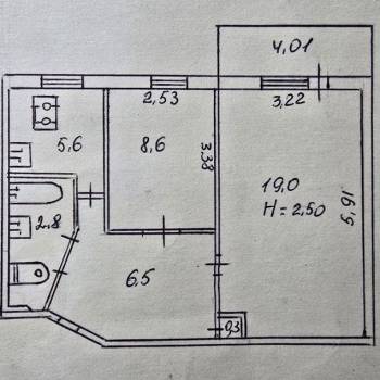Продается 2-х комнатная квартира, 42,8 м²