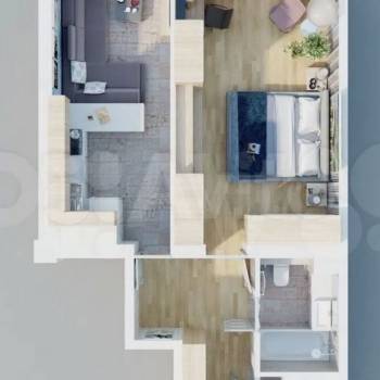 Продается 1-комнатная квартира, 53,5 м²
