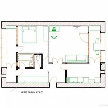 Сдается 2-х комнатная квартира, 56 м²