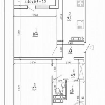 Продается 2-х комнатная квартира, 60,4 м²