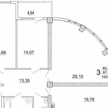 Продается 3-х комнатная квартира, 97,6 м²