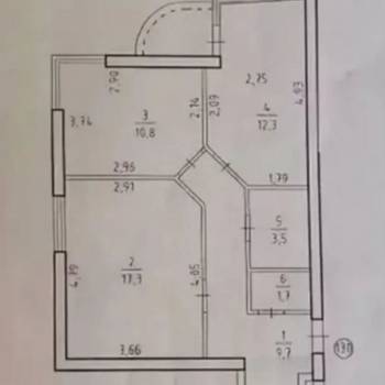 Продается 2-х комнатная квартира, 49 м²