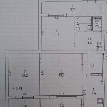 Продается 3-х комнатная квартира, 71,7 м²