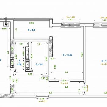 Сдается 2-х комнатная квартира, 55 м²
