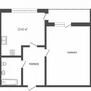 Сдается 1-комнатная квартира, 38,5 м²