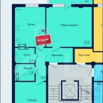 Сдается 2-х комнатная квартира, 72,8 м²