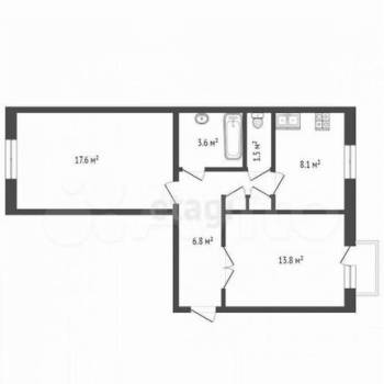 Продается 2-х комнатная квартира, 54 м²