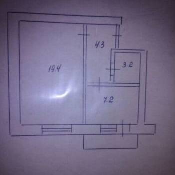 Продается 1-комнатная квартира, 34,5 м²