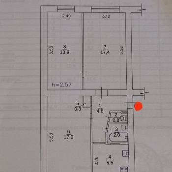 Продается 3-х комнатная квартира, 62,9 м²
