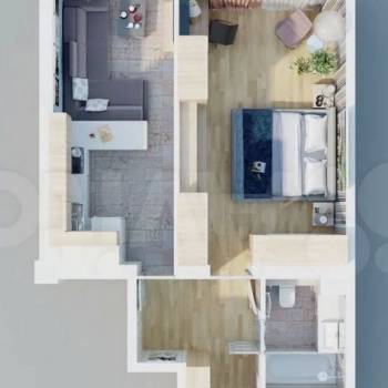 Продается 1-комнатная квартира, 53,5 м²