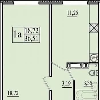Сдается 1-комнатная квартира, 37 м²