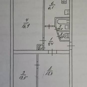 Продается 3-х комнатная квартира, 61,3 м²