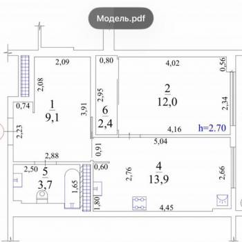 Сдается 1-комнатная квартира, 45 м²