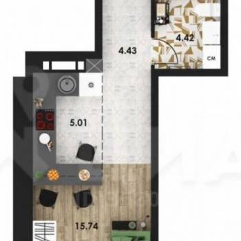 Продается 1-комнатная квартира, 31 м²
