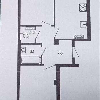 Продается 2-х комнатная квартира, 59,5 м²