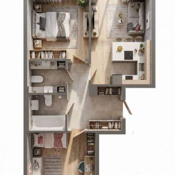 Продается 2-х комнатная квартира, 59,5 м²