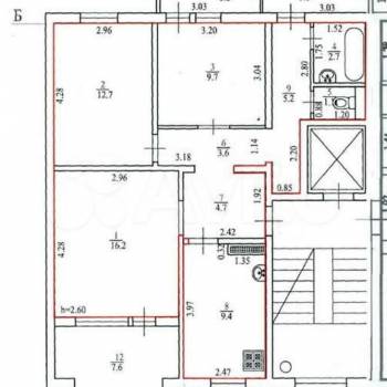 Продается 3-х комнатная квартира, 65 м²