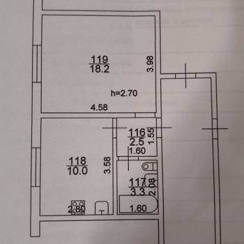 Продается 1-комнатная квартира, 34 м²