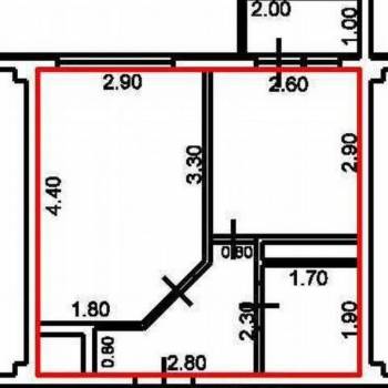 Продается 1-комнатная квартира, 26,9 м²