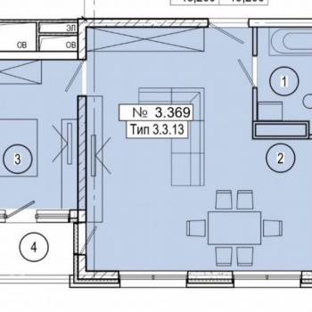 Продается 2-х комнатная квартира, 49,5 м²