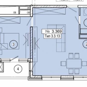 Продается 2-х комнатная квартира, 49,5 м²