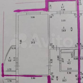 Продается 1-комнатная квартира, 59,5 м²