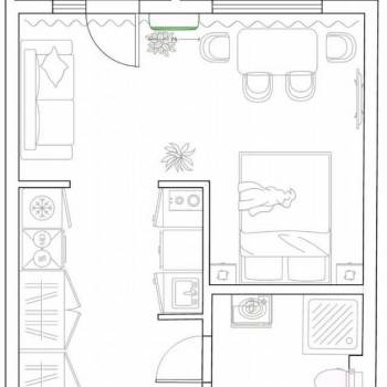 Продается 1-комнатная квартира, 30,4 м²
