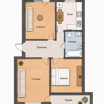 Продается 3-х комнатная квартира, 67,5 м²