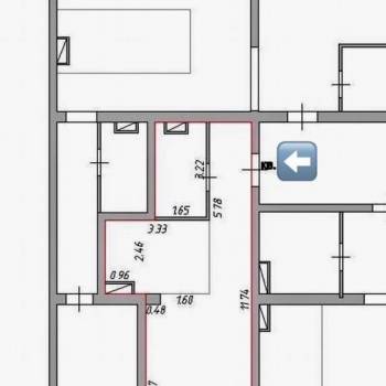 Продается 1-комнатная квартира, 45 м²