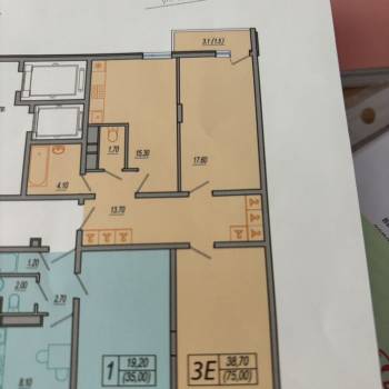 Продается 2-х комнатная квартира, 75 м²