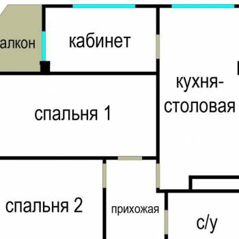 Продается 3-х комнатная квартира, 50 м²