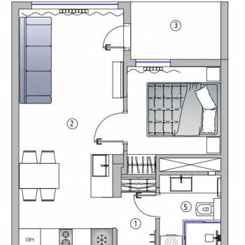 Сдается 1-комнатная квартира, 32 м²