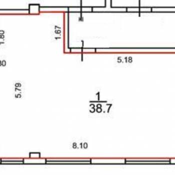 Продается 1-комнатная квартира, 38,7 м²