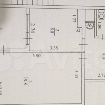 Сдается Многокомнатная квартира, 50 м²