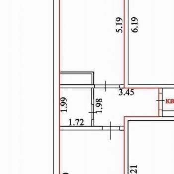 Продается 1-комнатная квартира, 44,3 м²