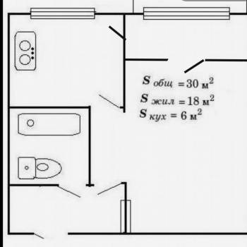 Сдается 1-комнатная квартира, 35 м²