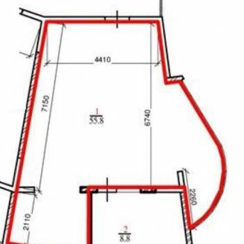 Продается 1-комнатная квартира, 64 м²