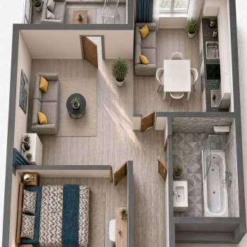 Продается 1-комнатная квартира, 47 м²