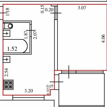 Продается 1-комнатная квартира, 31,5 м²