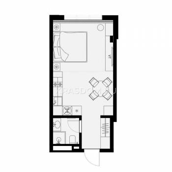 Продается 1-комнатная квартира, 29,5 м²