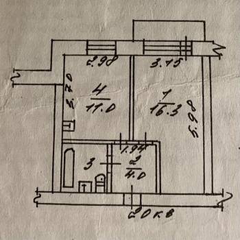 Продается 1-комнатная квартира, 35,8 м²