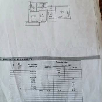 Продается Многокомнатная квартира, 74,1 м²