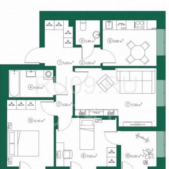 Продается 3-х комнатная квартира, 70 м²