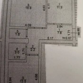 Продается 2-х комнатная квартира, 59 м²