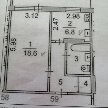 Продается 1-комнатная квартира, 35,4 м²