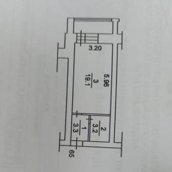 Продается 1-комнатная квартира, 25,6 м²